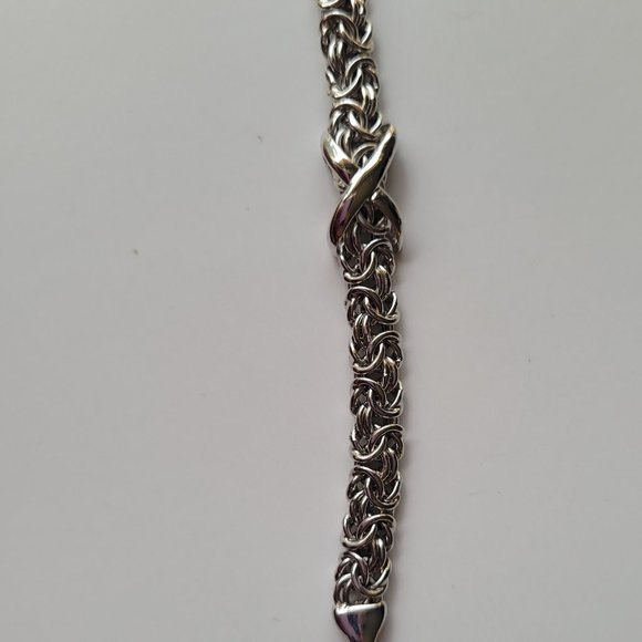 ROMANZA ITALY interwoven "X" Station Bracelet - Picture 5 of 11